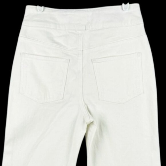 RYEGRASS Women's High Waisted Flared Leg Ivory Denim Jeans Size 2 (W26" x L33") - Picture 4 of 13